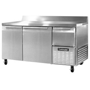 Continental Refrigerator RA60NBS 60" Extra-Deep Worktop Refrigerator with Backsplash - 19 cu. ft.