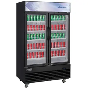 DSM-41R Commercial Glass Swing 2-Door Merchandiser Refrigerator